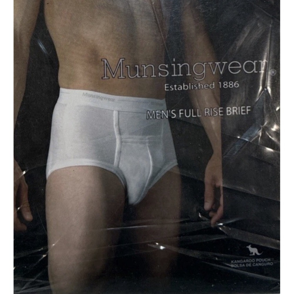 New Vtg Munsingwear Men's 34 Full Rise Kangaroo Pouch Briefs Underwear 3 Pack